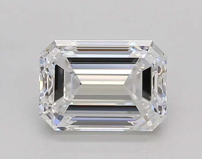1.50 Carat Emerald Shaped, Ideal Cut, D Color, VS1 Clarity, IGI Certified Lab Grown Diamond