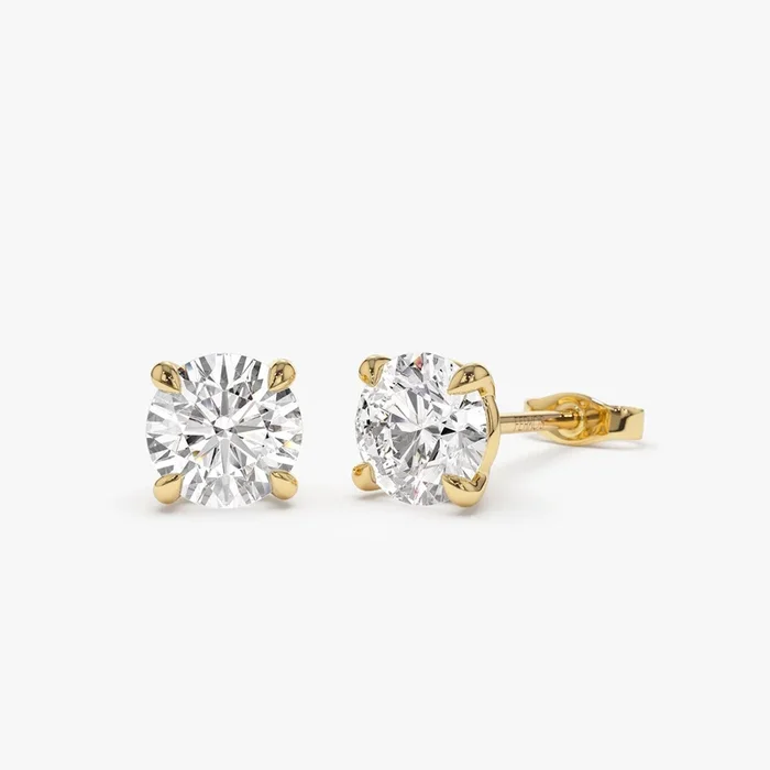 1.50 ctw 14k Classic Four Prong Round Lab Grown Diamond Studs – Riley