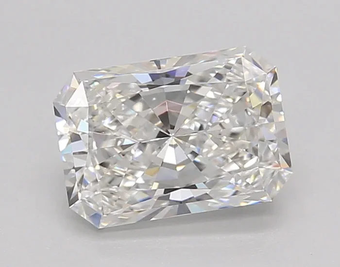 1.51 Carat Radiant Shaped, Ideal Cut, E Color, VVS1 Clarity, IGI Certified Lab Grown Diamond