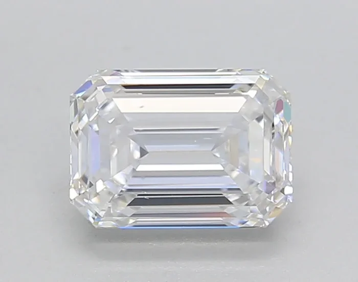 1.53 Carat Emerald Shaped, Ideal Cut, E Color, VS2 Clarity, GIA Certified Lab Grown Diamond