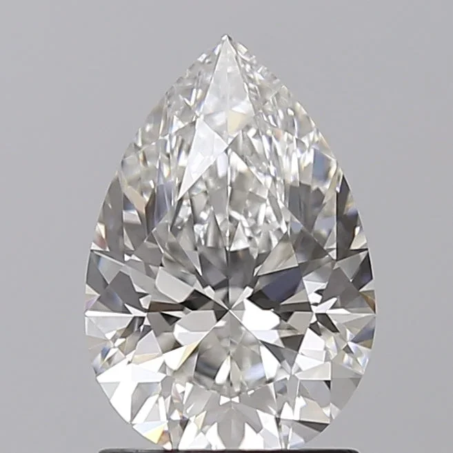 1.54 Carat Pear Shaped, Ideal Cut, G Color, VVS2 Clarity, IGI Certified Lab Grown Diamond