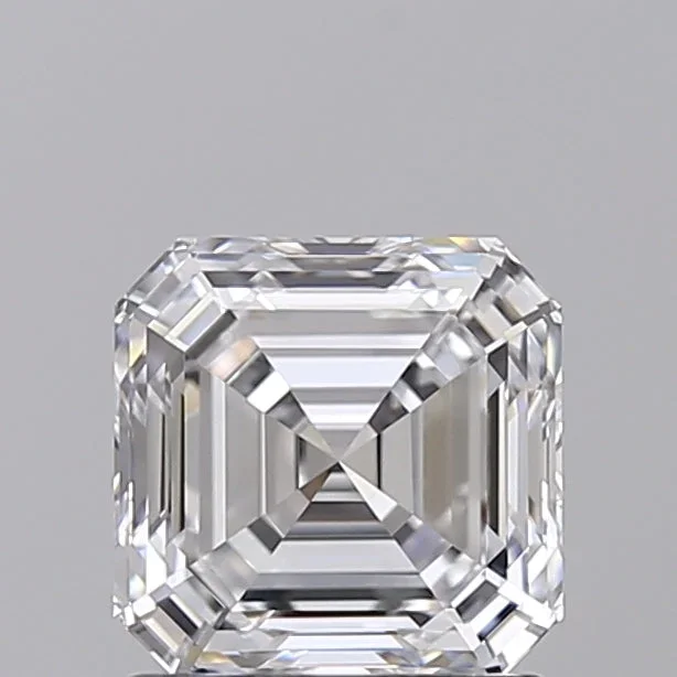 1.55 Carat Asscher Shaped, Ideal Cut, D Color, IF Clarity, IGI Certified Lab Grown Diamond