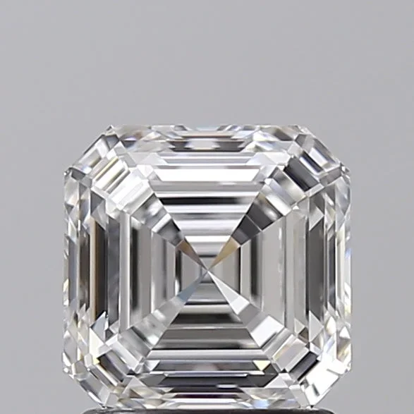 1.55 Carat Asscher Shaped, Ideal Cut, E Color, VVS2 Clarity, IGI Certified Lab Grown Diamond