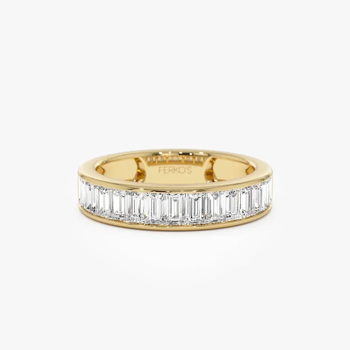 1.55 ctw 14k Channel Setting Baguette Lab Grown Diamond Anniversary Ring – Stella