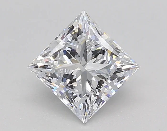 1.56 Carat Princess Shaped, Ideal Cut, E Color, VS1 Clarity, IGI Certified Lab Grown Diamond