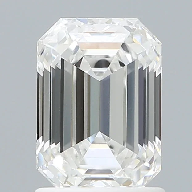 1.58 Carat Emerald Shaped, Very Good Cut, E Color, VVS2 Clarity, IGI Certified Lab Grown Diamond