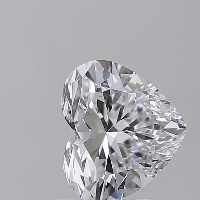1.58 Carat Heart Shaped, Ideal Cut, D Color, VVS2 Clarity, IGI Certified Lab Grown Diamond