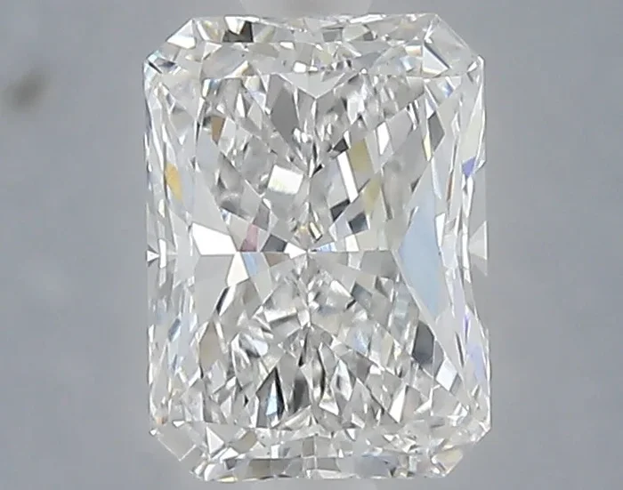 1.58 Carat Radiant Shaped, Excellent Cut, E Color, VS1 Clarity, IGI Certified Lab Grown Diamond