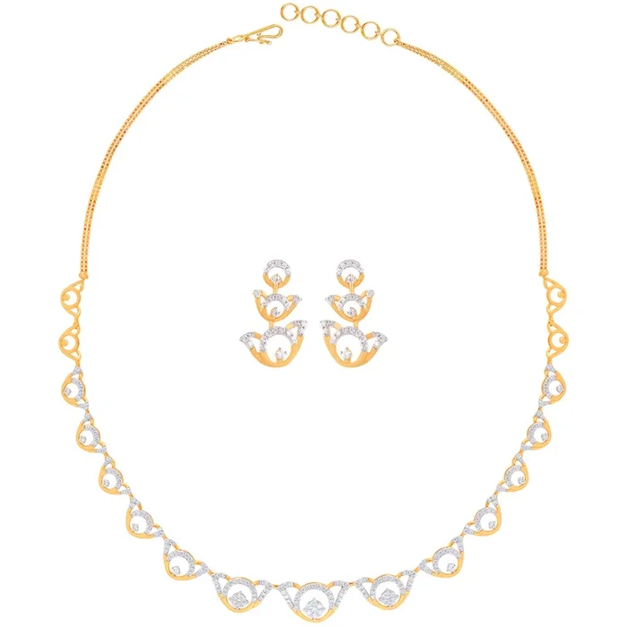 1.64Ct VVS/FG Diamond Necklace Set in 18K Gold