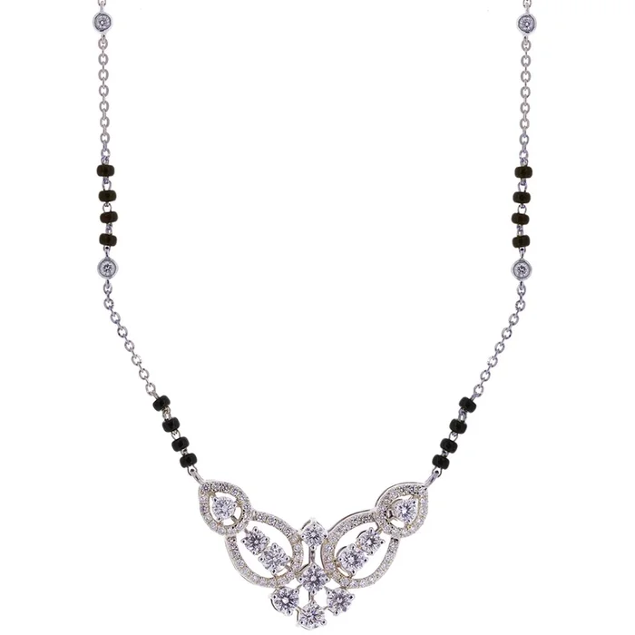 1.68Ct VVS/GH Diamond Mangalsutra in 18K White Gold