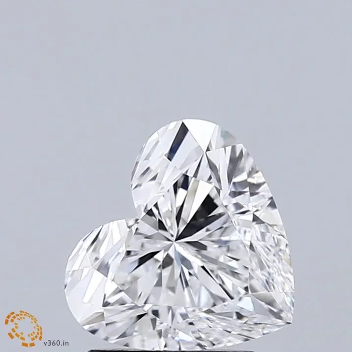 1.70 Carat Heart Shaped, Ideal Cut, D Color, VVS2 Clarity, IGI Certified Lab Grown Diamond
