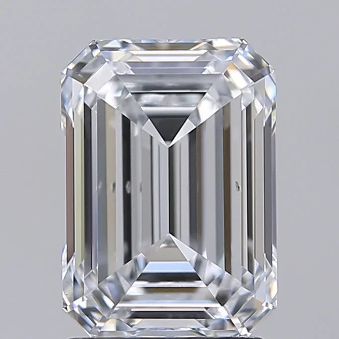 1.91 Carat Emerald Shaped, Ideal Cut, E Color, VS2 Clarity, IGI Certified Lab Grown Diamond