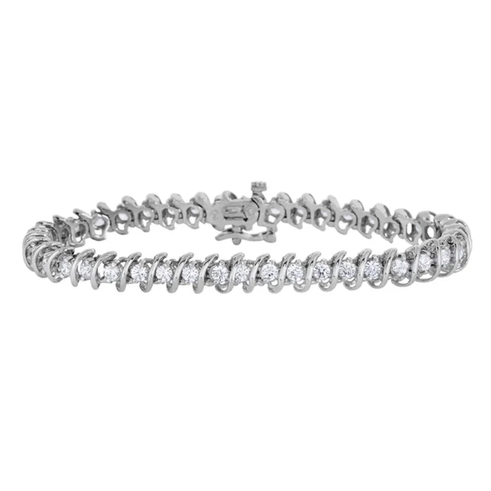 1 CTW Natural Diamond 7-inch Tennis Bracelet in 10KT White Gold