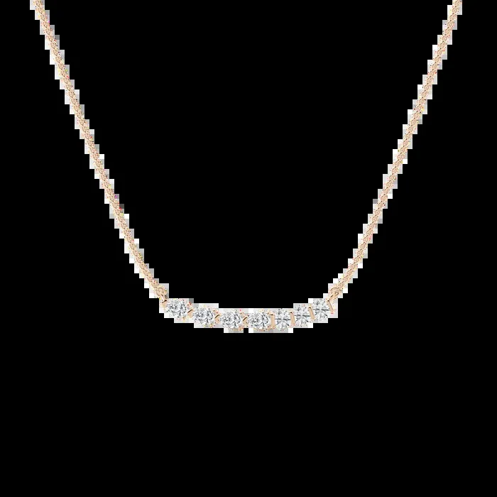 1 ctw Pear and Round Lab Grown Diamond Bar Necklace – 18 Inches