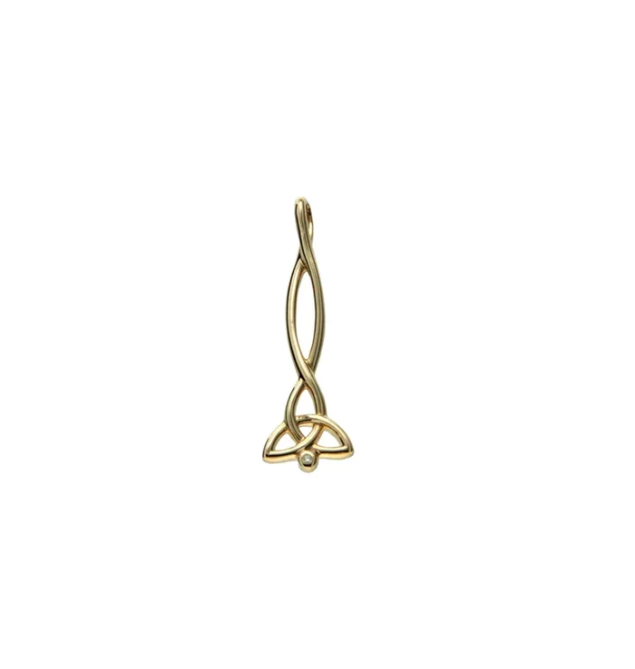 10K Gold and Diamond Celtic Trinity Pendant