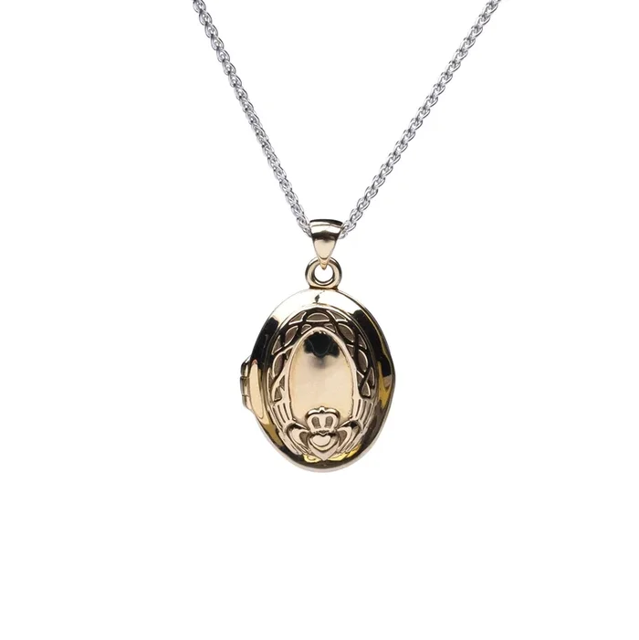 10k Gold Claddagh Locket