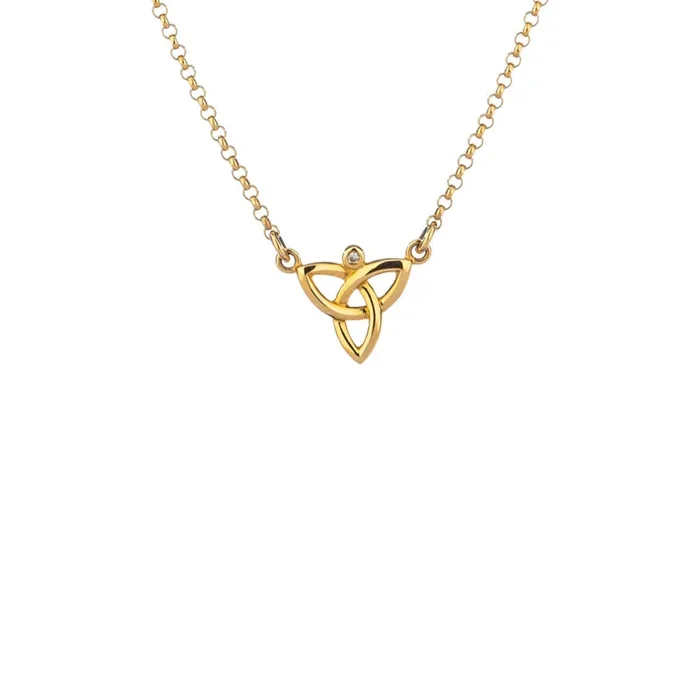 10K Gold Trinity Necklace – Diamond