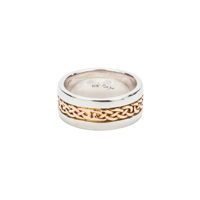 10k Rose and White Gold Celtic Love Knot ‘Earn’ Ring