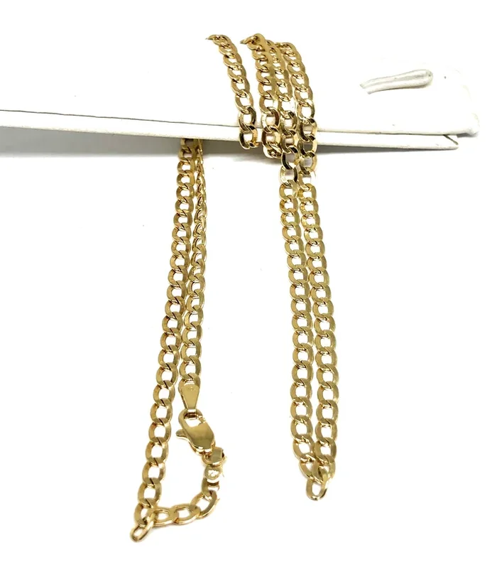10k Solid Gold Cuban Link Chain 22-24 inches 3.6mm