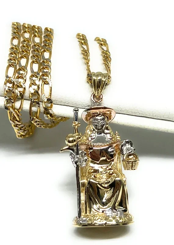10k Solid Gold Santo Niño de Atocha (Jesus) 3D Pendant FULL 3D Statue (FC)