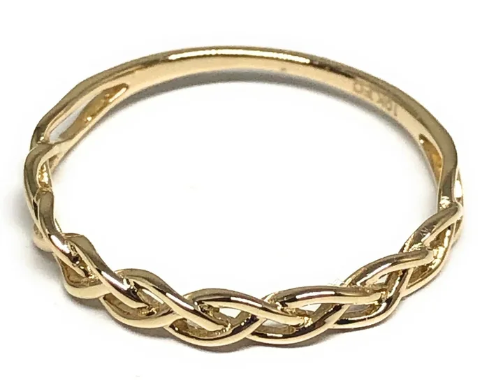 10k Solid Gold Twist Band Ring (FC 123)