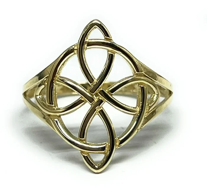 10k Solid Gold Yellow CELTIC KNOT Ring
