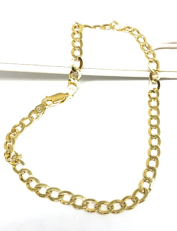 10k Solid Gold Yellow Cuban CURB Link Brracelet 7-8 inch 4.1mm Width