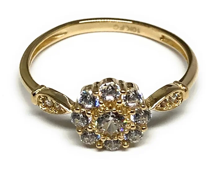 10k Solid Gold Yellow Gold CZ Ring (FC 108)