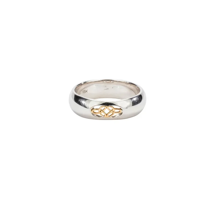10k White and Yellow Gold Double Trinity Knot ‘Ussie’ Ring