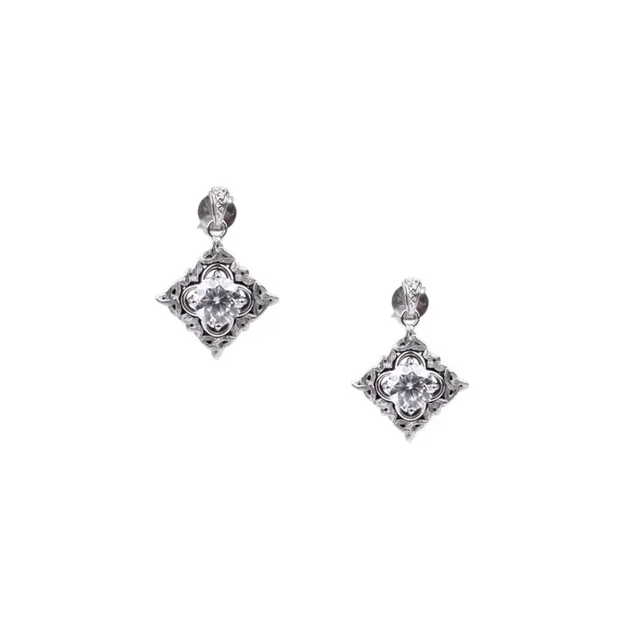 10k White Gold Celestial Earrings – 1.5 ct White Moissanite