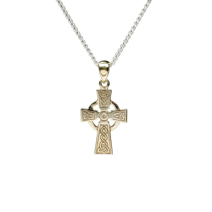 10K Yellow Gold Celtic Cross Pendant – Medium