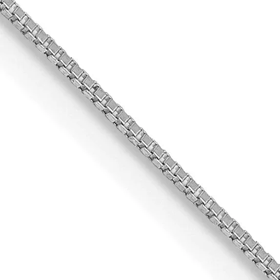 10KT White Gold 16-inch 0.5MM Box Pendant Chain