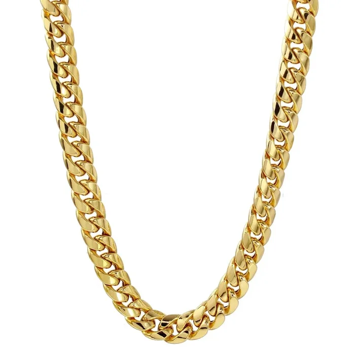 10KT Yellow Gold 24-inch 7.5MM Miami Cuban Link Chain