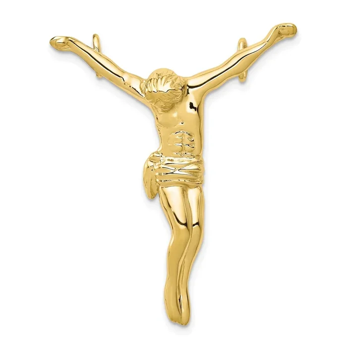 10KT Yellow Gold 30X37MM Corpus Pendant. Chain Not Included