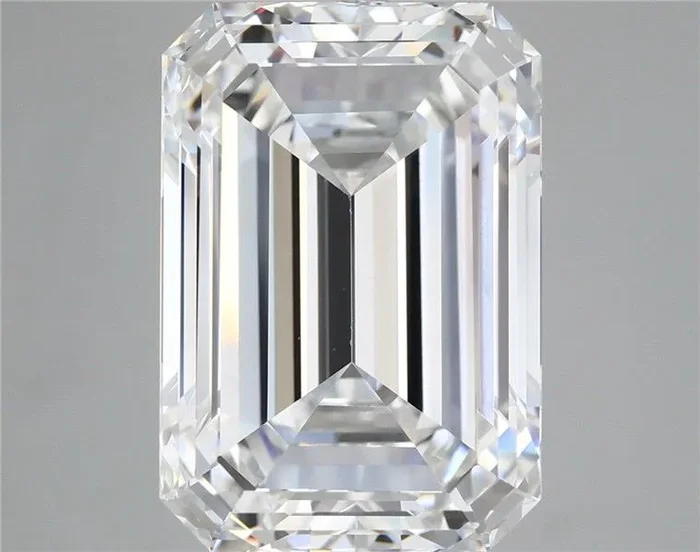 11.07 Carat Emerald Shaped, Ideal Cut, F Color, VVS2 Clarity, IGI Certified Lab Grown Diamond