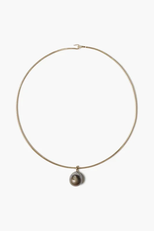 14k Bond Necklace Tahitian Pearl