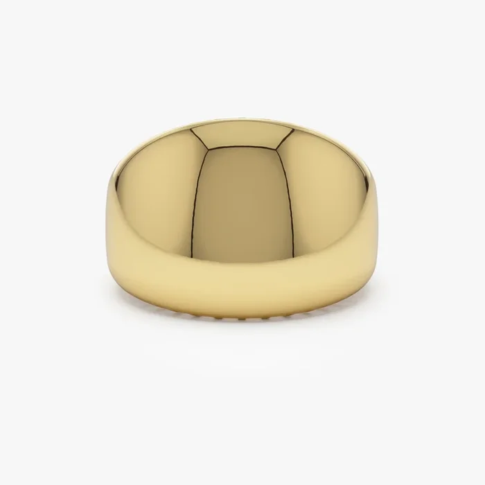 14k Chunky Gold Dome Graduating Statement Ring