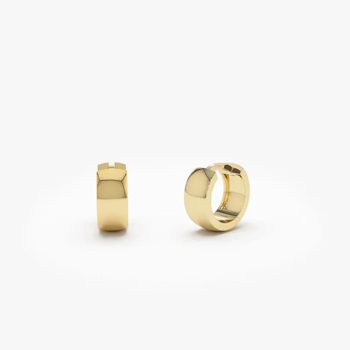 14K Chunky Gold Huggies