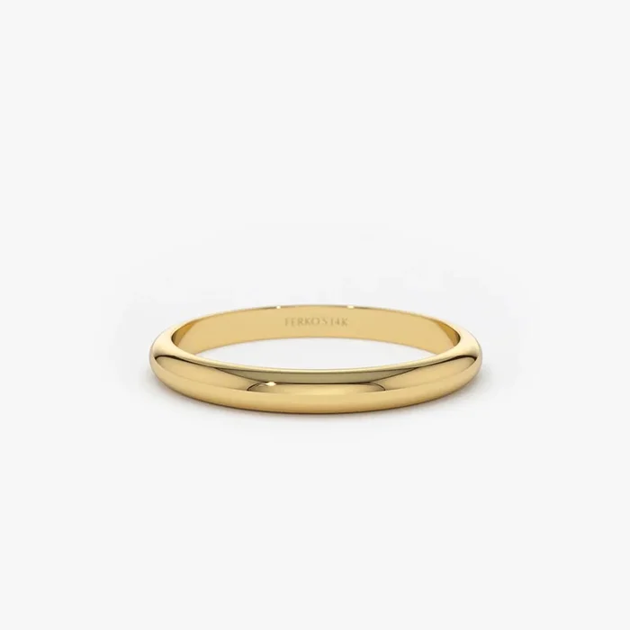 14k Classic Dome 2MM Band
