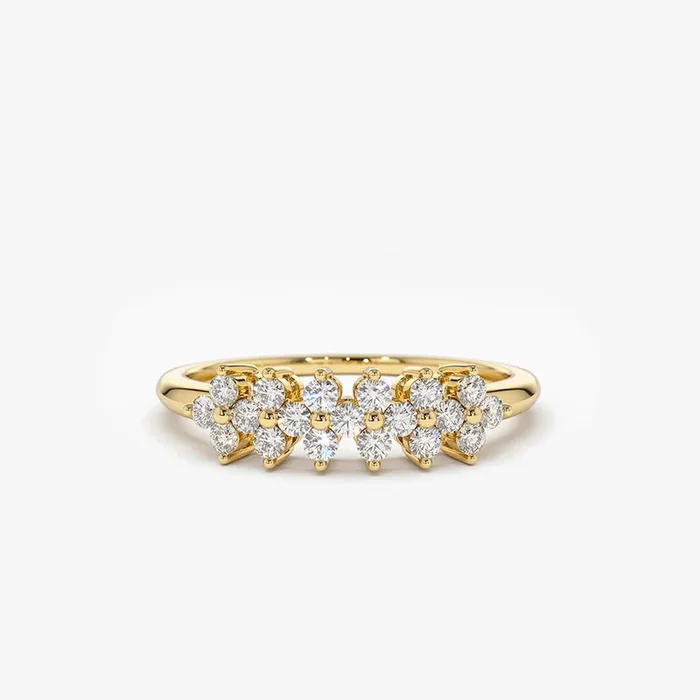 14k Diamond Cluster Anniversary Ring