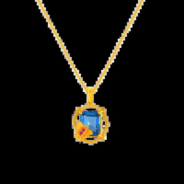 14k Gem Gold Pendant From Amazea Collection For Ladies