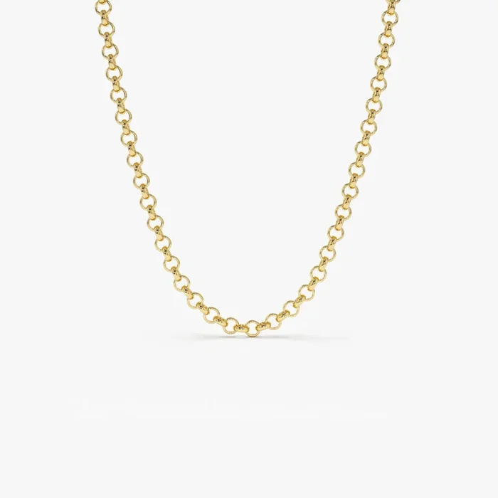 14k Gold 3MM Rolo Chain