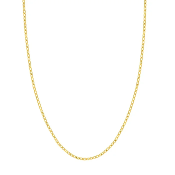 14k Gold Designer Rolo Chain 18″