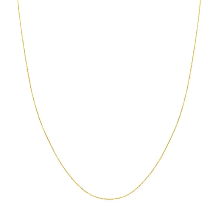 14k Gold Diamond-Cut .8mm Cable Chain