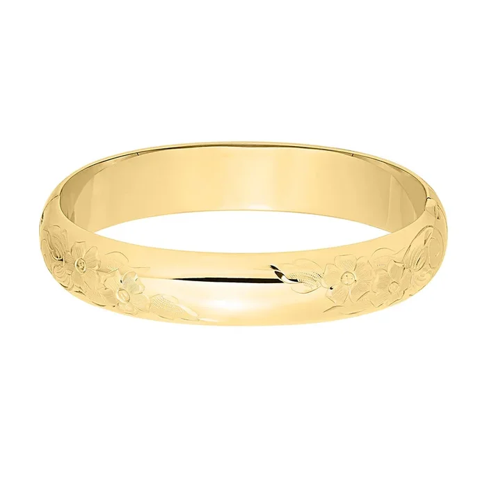 14K Gold-Filled Diagonal Signet 12mm Bangle
