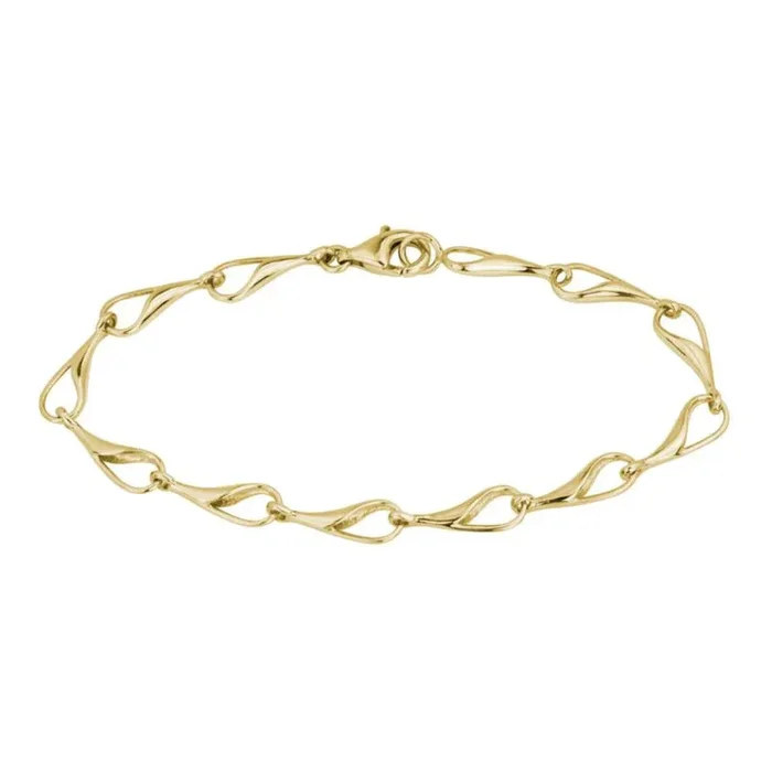 14k Gold Needle’s Eye Bracelet, 7″