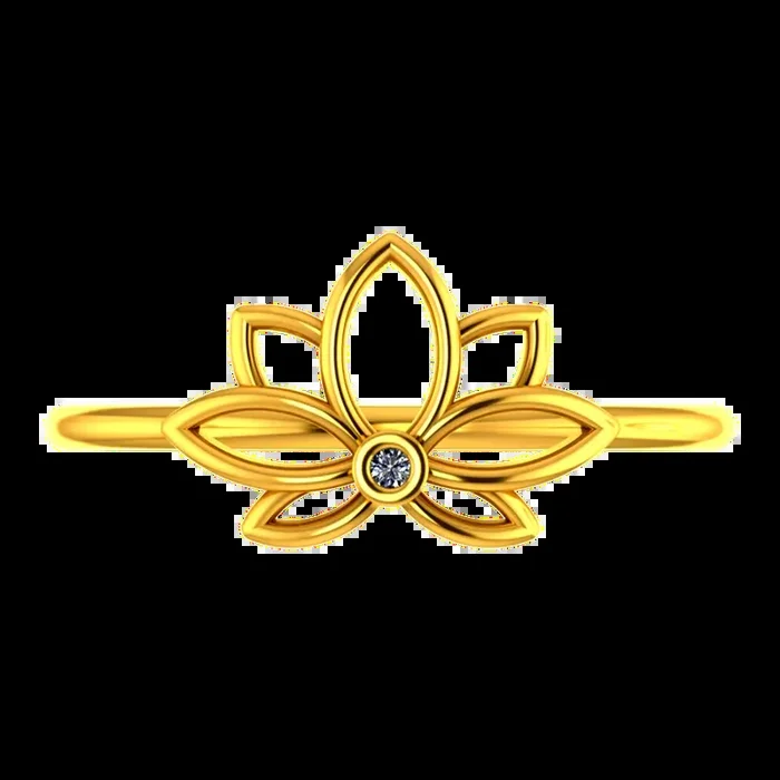 14k Gold Ring With A Beautiful Floral Pattern