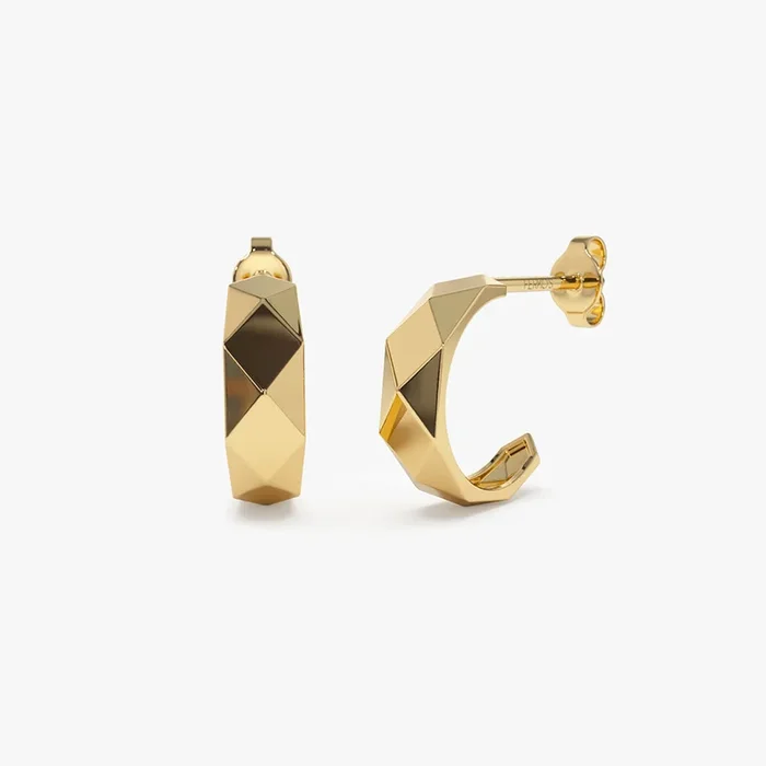 14k Gold Statement Earring