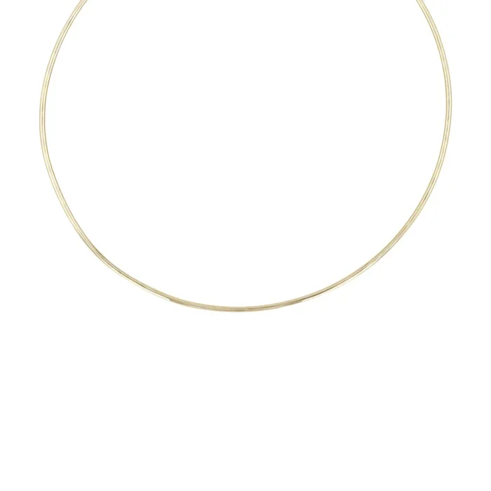 14k Gold Wire Choker Necklace