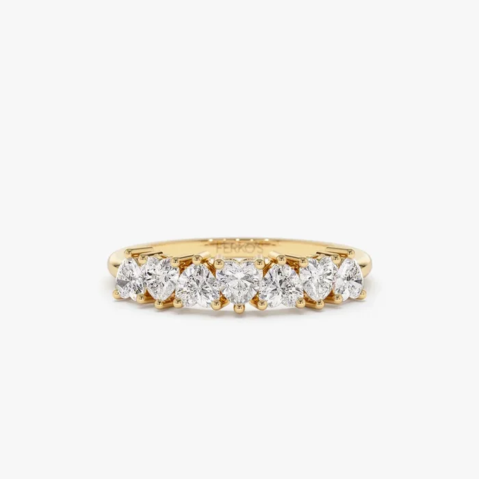 14k Heart Shape Up Down Prong Setting Diamond Ring
